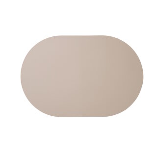 ASA - Tischset - Lederoptik - Stone - Oval -  49,5 x 33 cm
