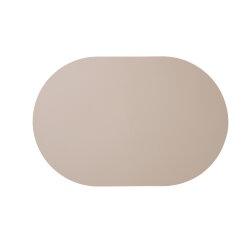 ASA - Tischset - Lederoptik - Stone - Oval -  49,5 x 33 cm