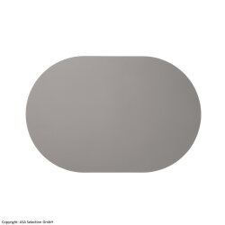 ASA - Tischset - Lederoptik - Cement - Oval -  49,5 x 33 cm