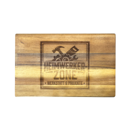 Schneidebrett - mit Gravur - Akazienholz - 23 x 15 cm