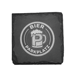 Untersetzer - mit Gravur - Schiefer - 13 x 13 cm