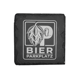 Untersetzer - mit Gravur - Schiefer - 13 x 13 cm