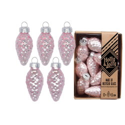 Inge Glas - Zapfen in Box / 12 Stk - Lovely Magnolia -...