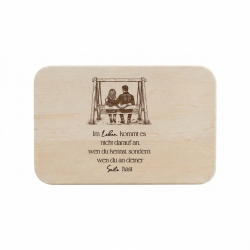 Frühstücksbrett - mit Gravur - Birke - 23 x 15...