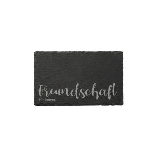 Servierplatte - mit Gravur - Schiefer - 22 x 14 cm