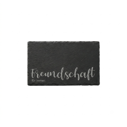 Servierplatte - mit Gravur - Schiefer - 22 x 14 cm