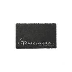 Servierplatte - mit Gravur - Schiefer - 22 x 14 cm