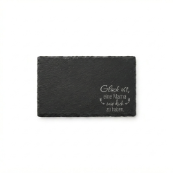 Servierplatte - mit Gravur - Schiefer - 22 x 14 cm