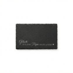 Servierplatte - mit Gravur - Schiefer - 22 x 14 cm