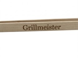 Grillzange - mit Gravur - 30 x 2 cm - Buchenholz