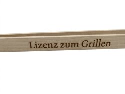 Grillzange - mit Gravur - 30 x 2 cm - Buchenholz