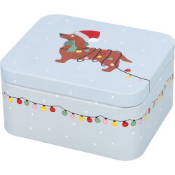 Birkmann - Geschenkdose - Xmas Dackel - Weißblech
