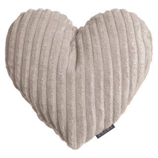 MAGMA Heimtex - Herzkissen - SILENCIO - 32 cm - taupe