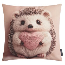 MAGMA Heimtex - Kissen - HEART PUPPIES - 45 x 45 cm - Igel