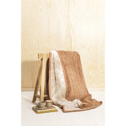 MAGMA Heimtex - Plaid - CHESTER - 140 x 200cm - caramel