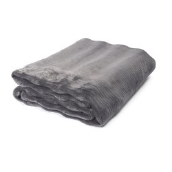 MAGMA Heimtex - Plaid - NEVIO - 150 x 200cm - mittelgrau