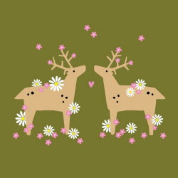 PPD - Servietten - Flower Deers green - 33 x 33 cm - 20 Stk