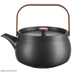 ASA - Teekanne mit Holzgriff - Japandi - Black - 1,5 Liter