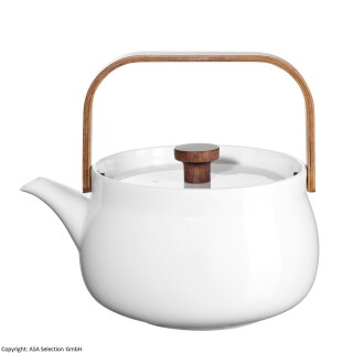 ASA - Teekanne mit Holzgriff - Japandi - White - 0,6 Liter