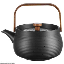 ASA - Teekanne mit Holzgriff - Japandi - Black - 0,6 Liter