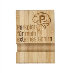 Smartphonehalter - mit Gravur - Bambus - 8 x 6 cm