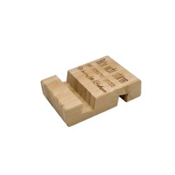 Smartphonehalter - mit Gravur - Bambus - 8 x 6 cm