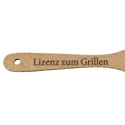 Pfannenwender - mit Gravur - 7 x 31 cm - Buchenholz
