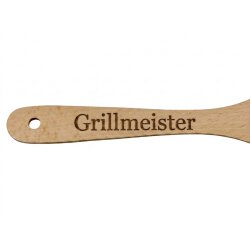 Pfannenwender - mit Gravur - 7 x 31 cm - Buchenholz