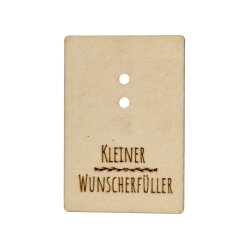 Wunscherfüller - mit Gravur - Sperrholz - klein - 7 x 10,5 cm