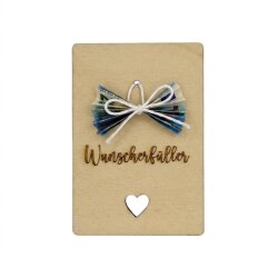 Wunscherfüller - mit Gravur - Sperrholz - klein - 7 x 10,5 cm