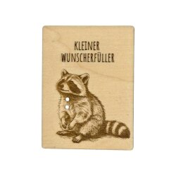 Wunscherfüller - mit Gravur - Sperrholz - Groß -  9 x 12 cm