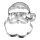 Birkmann - Ausstechform - Weihnachtsmann-Gesicht - Edelstahl - 10,5 cm