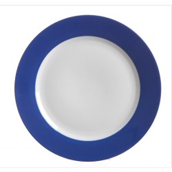 Ritzenhoff &amp; Breker - Teller flach Doppio - DM: 27 cm - indigo blau - Porzellan