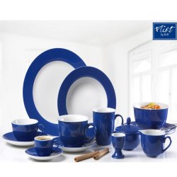 Ritzenhoff &amp; Breker - Kaffeetasse Obere Doppio - 10 cm x 10 cm x 6 cm - 200 ml - indigo blau - Porzellan