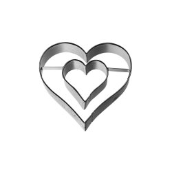 Birkmann - Ausstechform - Herz mit Innenherz