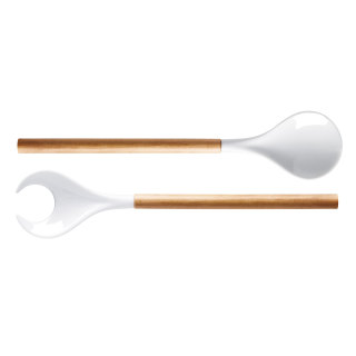 ASA - Salatbesteck mit Holzgriff - 32 cm x 10 cm x 1 cm - natur - Keramik/Holz