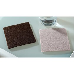Gilde - Untersetzer - quadratisch - 10x10cm - beige - Filz