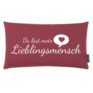 MAGMA Heimtex - Kissen Lieblingsmensch - 30 x 50 cm - Rot