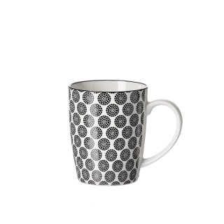 Ritzenhoff & Breker - Takeo Circles - Kaffeebecher - 350 ml - schwarz-weiß - Steinzeug