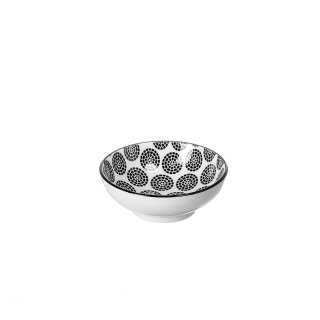 Ritzenhoff & Breker - Takeo Circles - Schale flach - DM 8 cm - schwarz-weiß - Steinzeug