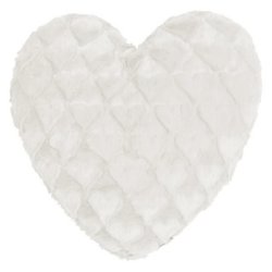 MAGMA Heimtex - Kissen FLUFFY HEARTS - 40 x 35 cm - wei&szlig; - Polyester
