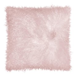 MAGMA Heimtex - Kissenh&uuml;lle PAMINA - 40 x 40 cm - rose - Echtes Tibetlamm, R&uuml;ckseite 100%Polyester