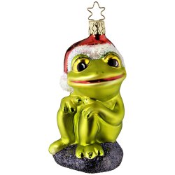Inge Glas - Weihnachts-Frosch - Christbaumschmuck 11,5 cm...