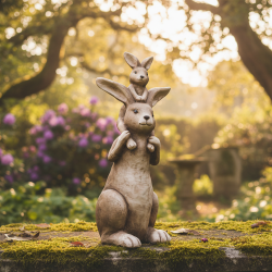 Gilde - Hase stehend "Huckepack" - H:45cm x...