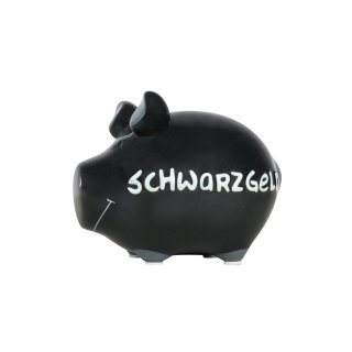KCG - Sparschwein Schwarzgeld - 17 cm x 15 cm - schwarz - Keramik