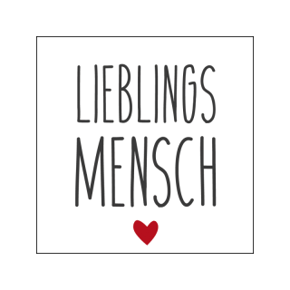 PPD - Servietten - Lieblingsmensch - 25 x 25 cm - 20 Stk