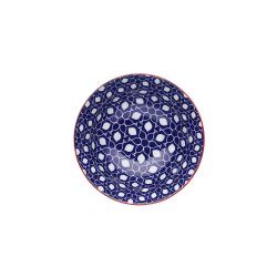 Kitchen Craft - Schale Blue Floral Geometric - DM: 15,7cm - blau/wei&szlig; - Steinzeug