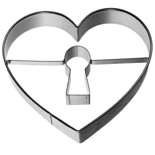 BIRKMANN - Ausstechform - Herz mit Schlüsselloch - Edelstahl - 7 cm