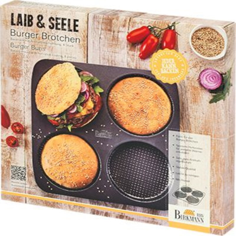 Birkmann - LAIB & SEELE - Blech für Burgerbrötchen - 28 x 28 cm - antihaft