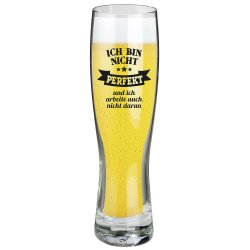 Gilde - Weizenbierglas - Ich bin nicht perfekt ...- 0,5 Liter